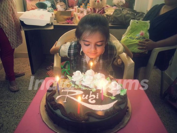 Ruhanika Dhawan makes a wish on her birthday