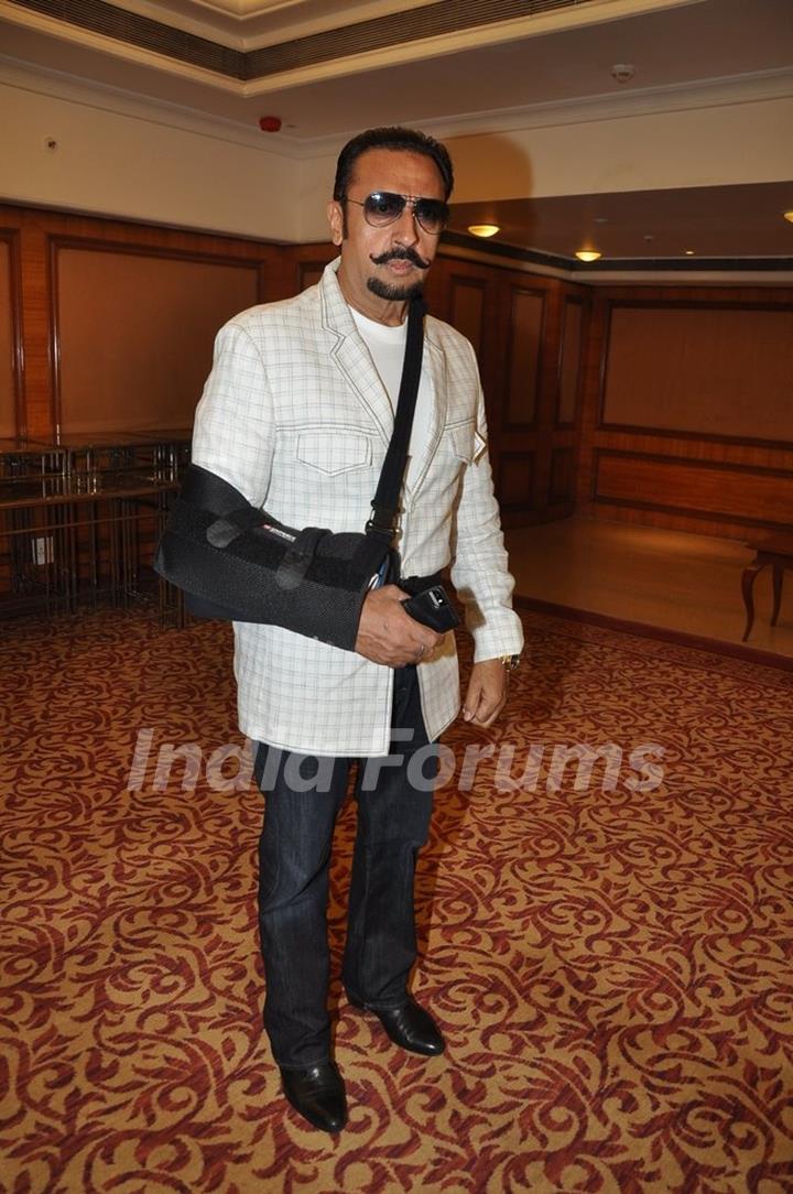 Gulshan Grover poses for the media at the bash