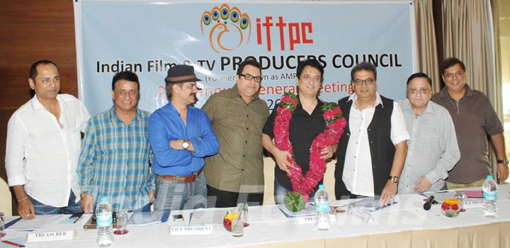 Sajid Nadiadwala re-elected as president by IFTPC & felicitated for his film Kick earning Rs 300 Cr