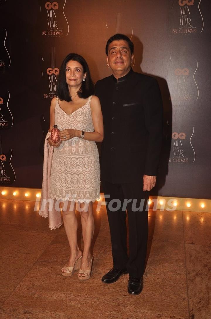 Ronnie Screwvala with his wife at the GQ Men of the Year Awards