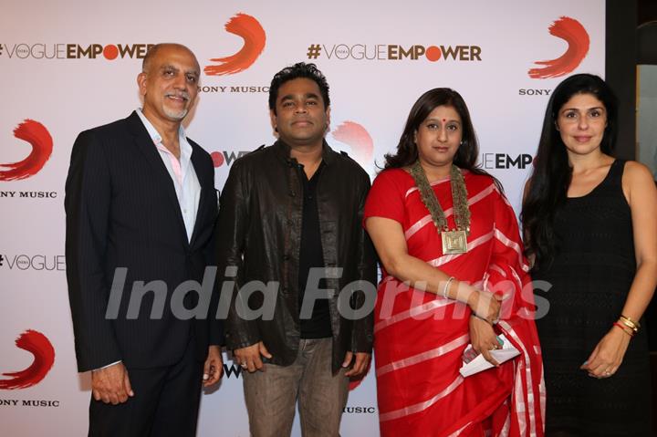 A.R. Rahman poses with guests at the Launch of his Album 'Raunaq'