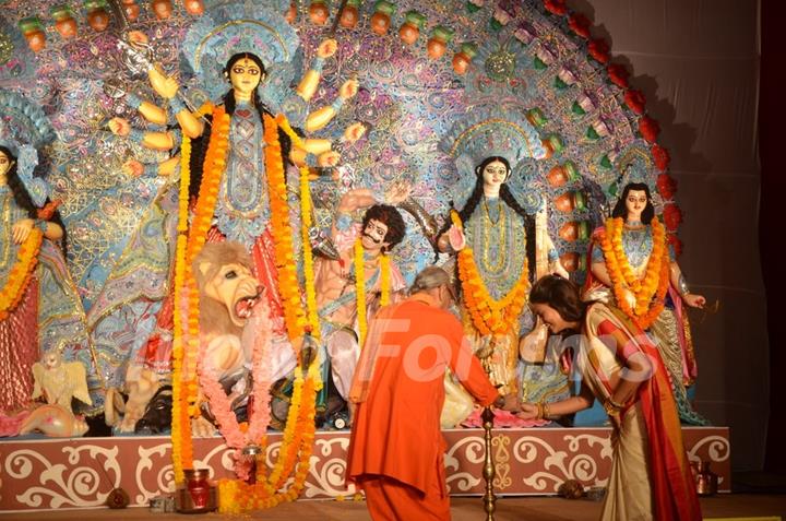 Sushmita Sen at Durga Pooja