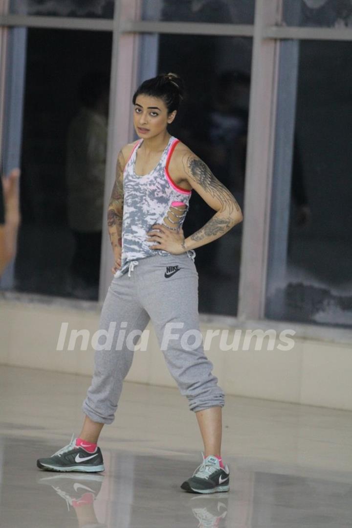 VJ Bani snapped at the practice session for a forthcoming Box Cricket League