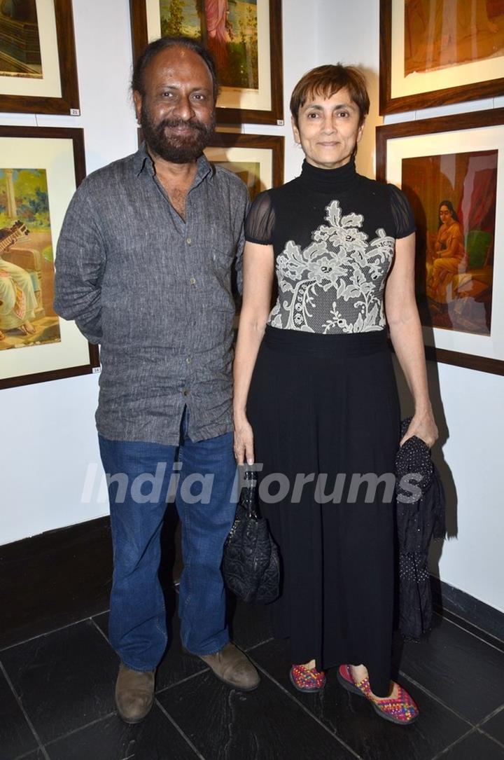 Deepa Sahi and Ketan Mehta at the Promotion of Rang Rasiya with an Art Exhibition