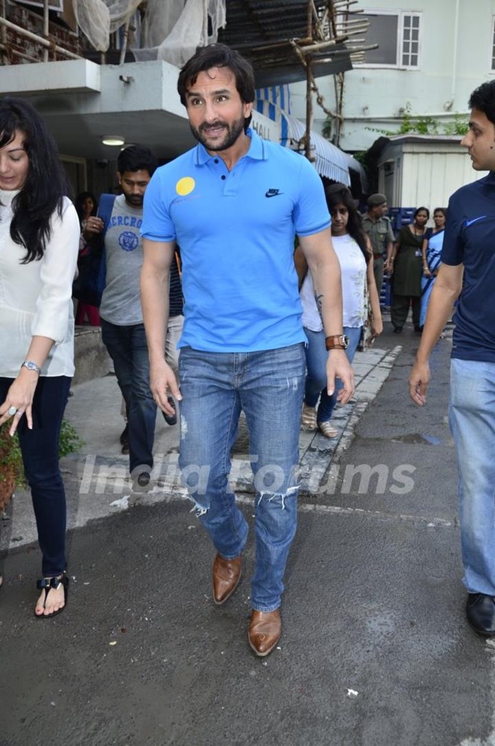 Saif Ali Khan arrives at the Felicitation for Asian Game Winners