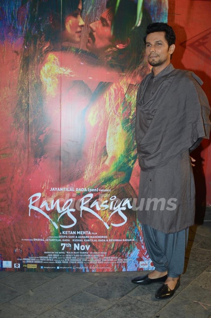 Randeep Hooda was at the Rang Rasiya Fashion Promotions