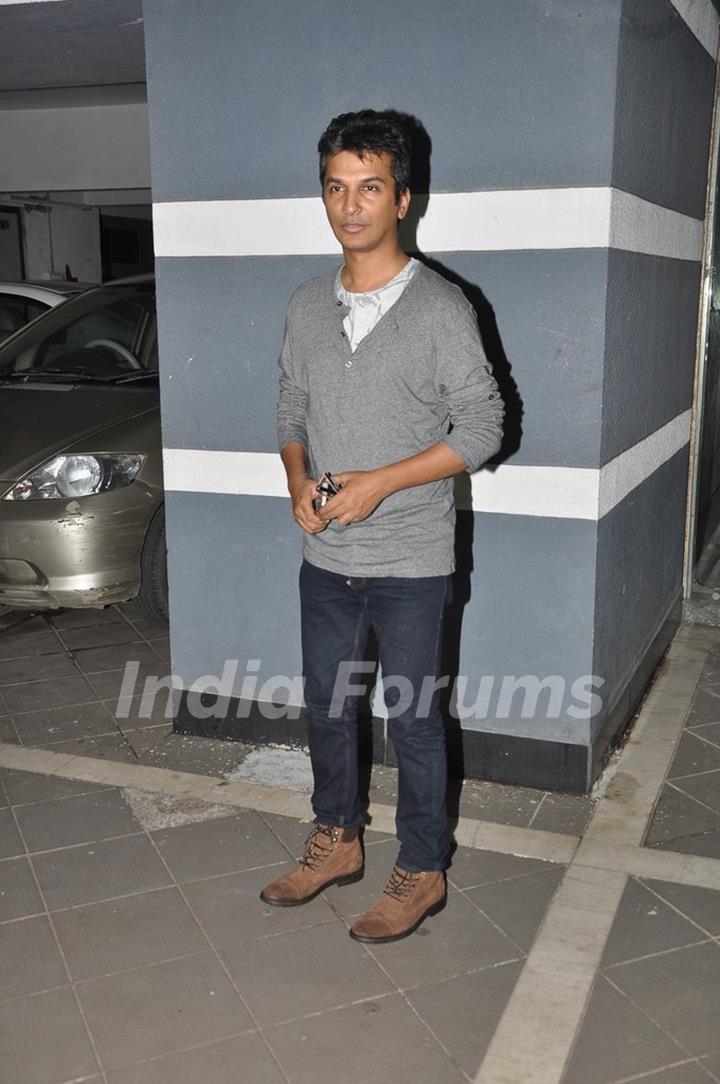 Vikram Phadnis poses for the media at Sanjay Kapoor's Residence