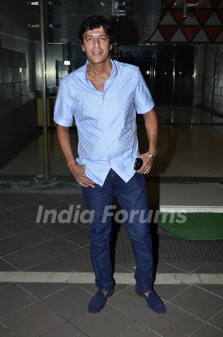 Chunky Pandey poses for the media at Sanjay Kapoor's Residence