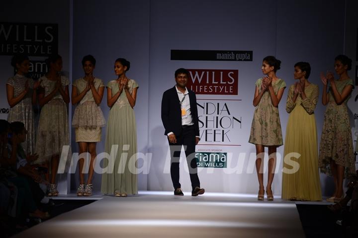 Manish Gupta showcases his collection at the Wills Lifestyle India Fashion Week Day 2