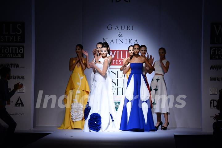 Gauri and Nainika's show at the Wills Lifestyle India Fashion Week Day 2
