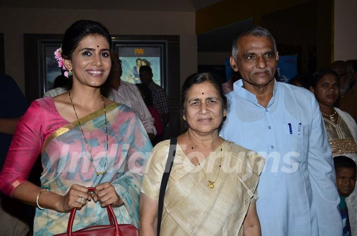 Sonali Kulkarni snapped at the Premier of Dr Prakash Baba Amte