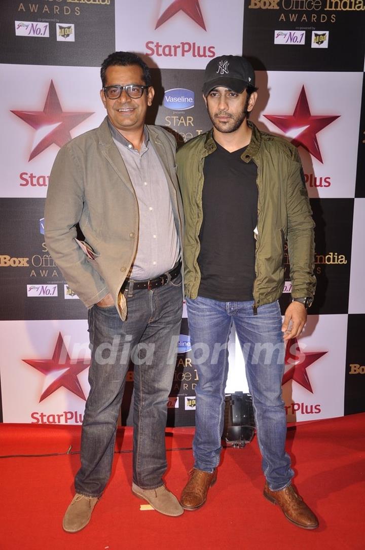 Amit Sadh poses with a friend at Star Box Office Awards