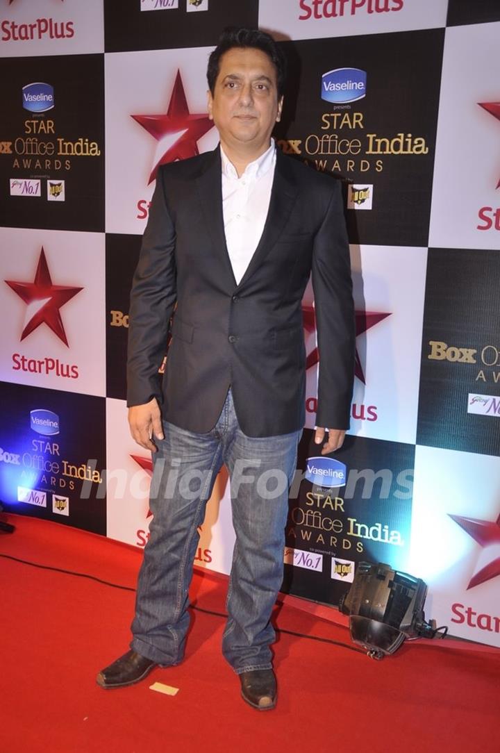 Sajid Nadiadwala poses for the media at Star Box Office Awards