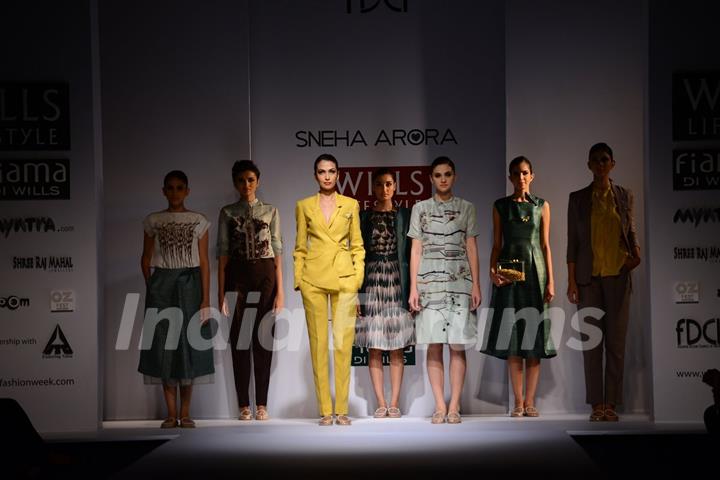 Sneha Arora showcases her collection at the Wills Lifestyle India Fashion Week Day 3