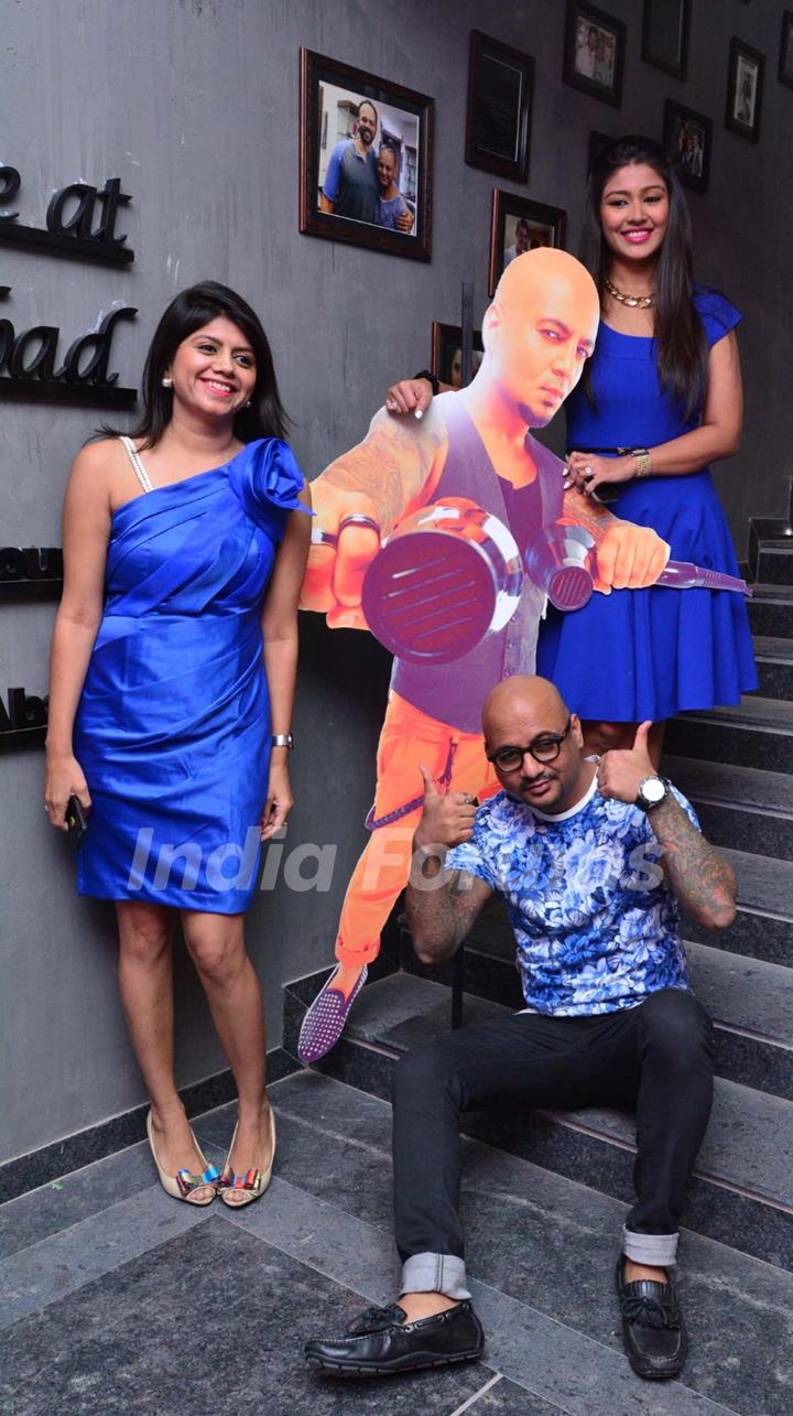 Aalim Hakim poses for the media at the Grand Opening of his New Salon in Ahmedabad