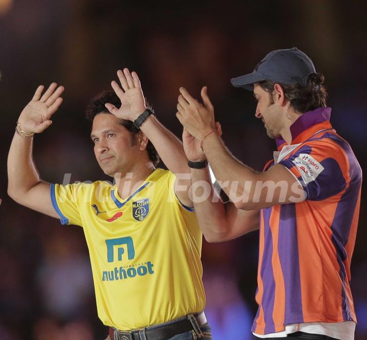 Sachin Tendulkar was at the Opening Ceremony of the Indian Super League