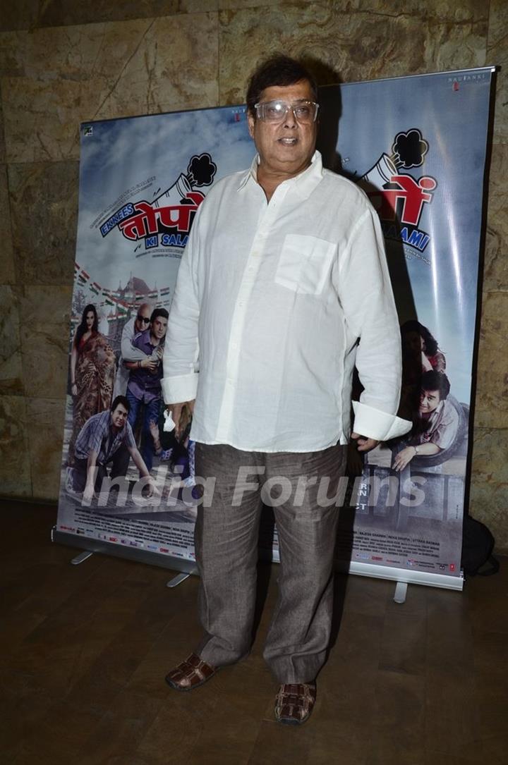 David Dhawan poses for the media at the Special Screening of Ekkes Toppon Ki Salaami