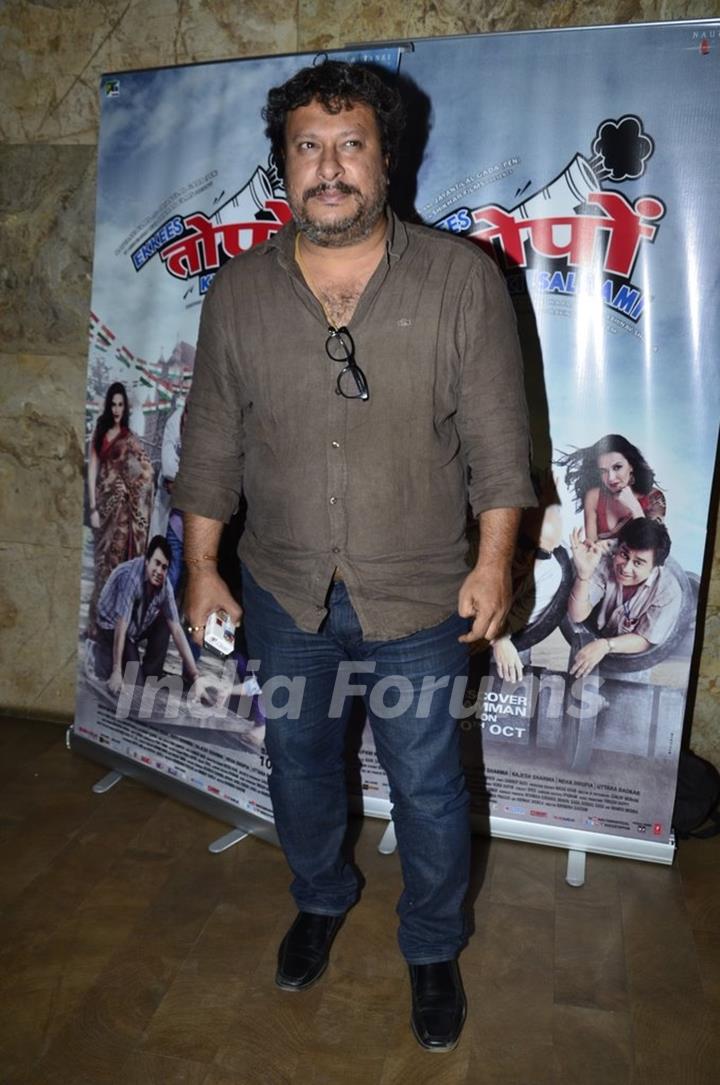 Tigmanshu Dhulia poses for the media at the Special Screening of Ekkes Toppon Ki Salaami