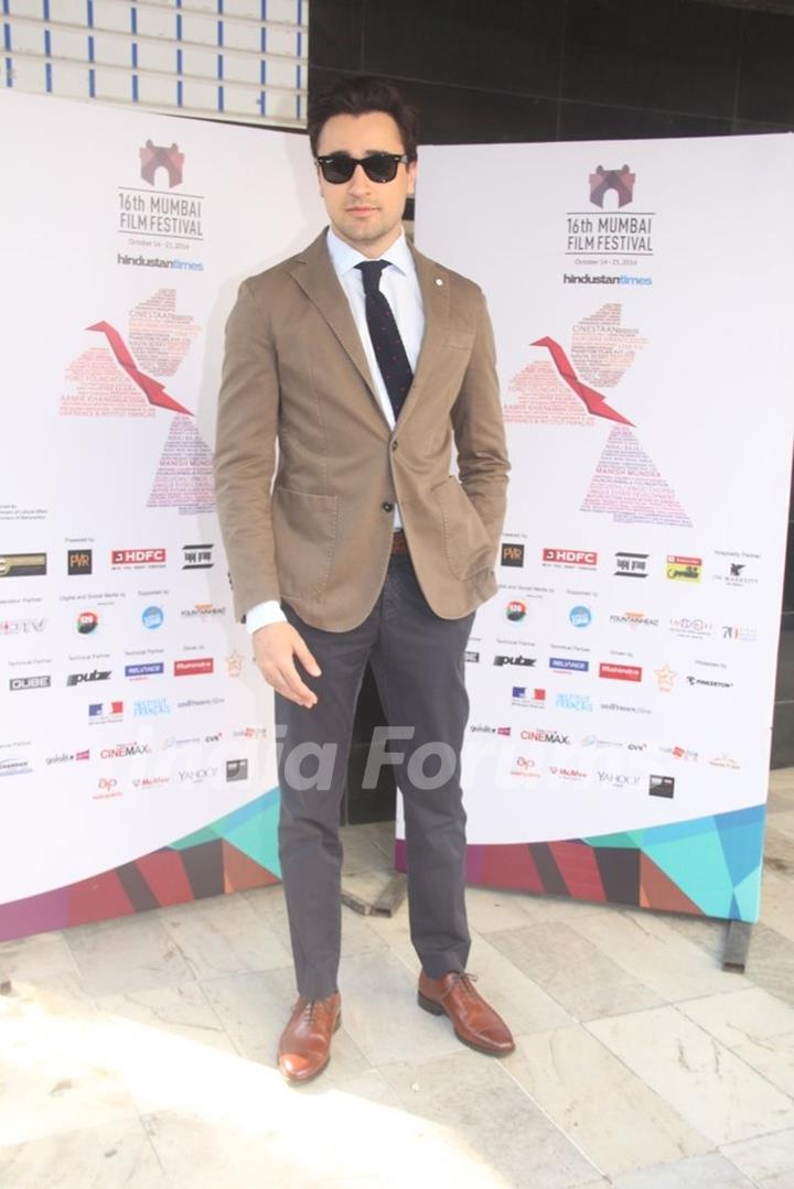 Imran Khan poses for the media at the 16th MAMI Film Festival