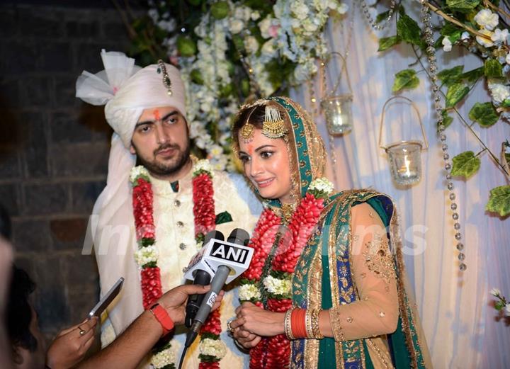Dia Mirza addresses the media on her Wedding Ceremony