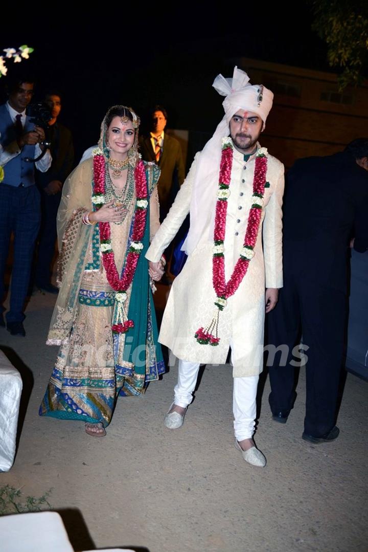 Dia Mirza and Sahil Sangha snapped on their Wedding Day