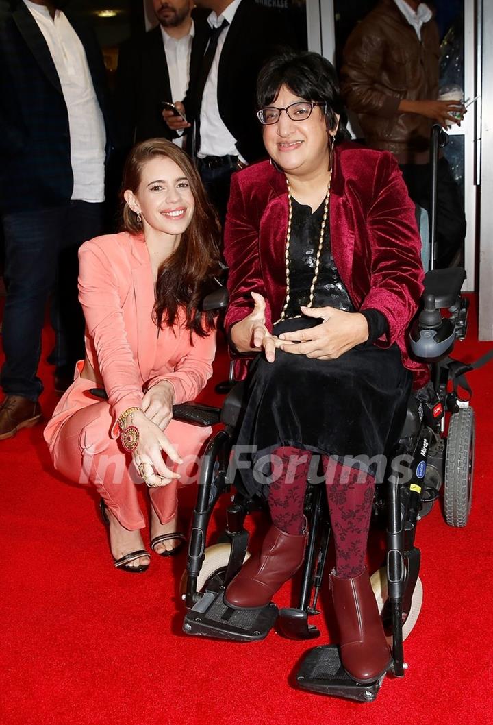Kalki Koechlin with a guest at the Premier of Margarita with a Straw at London BFI Festival