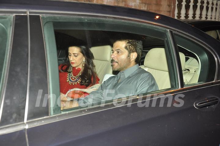 Anil Kapoor snapped with wife at Private Diwali Bash