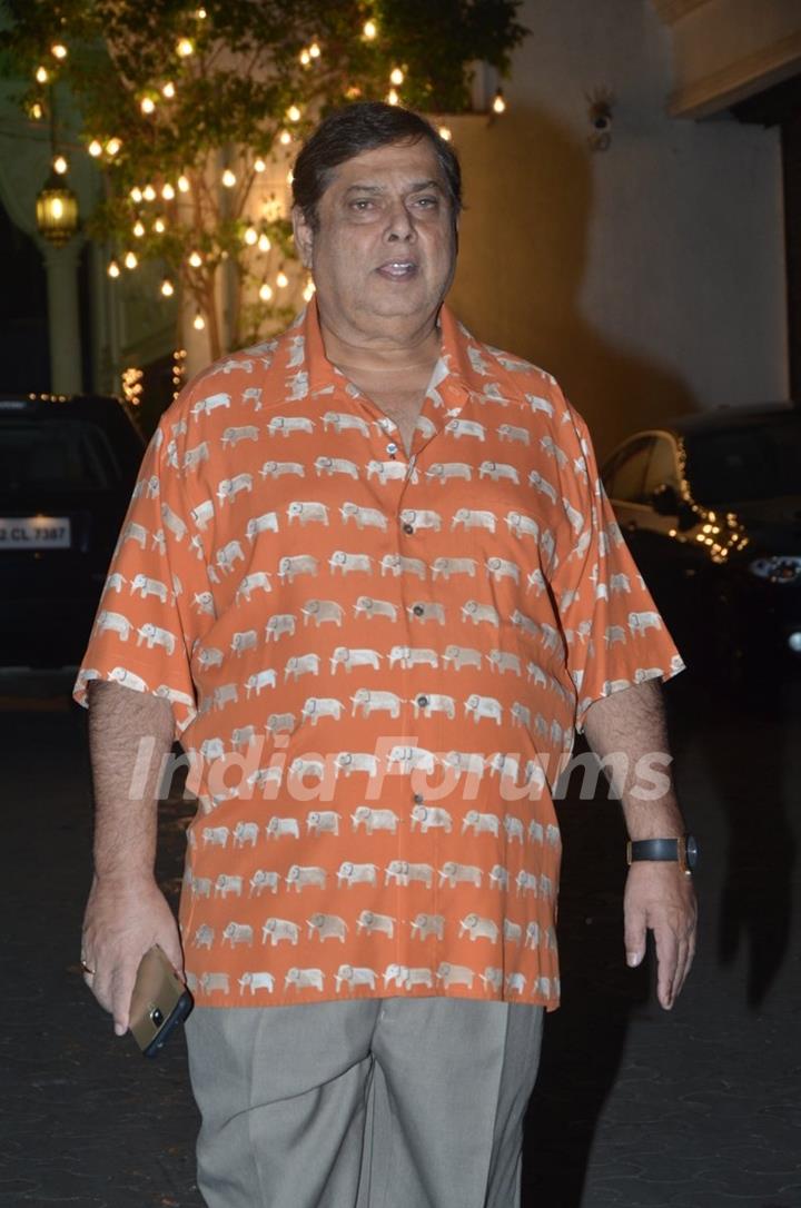 David Dhawan poses for the media at Shilpa Shetty Diwali Bash