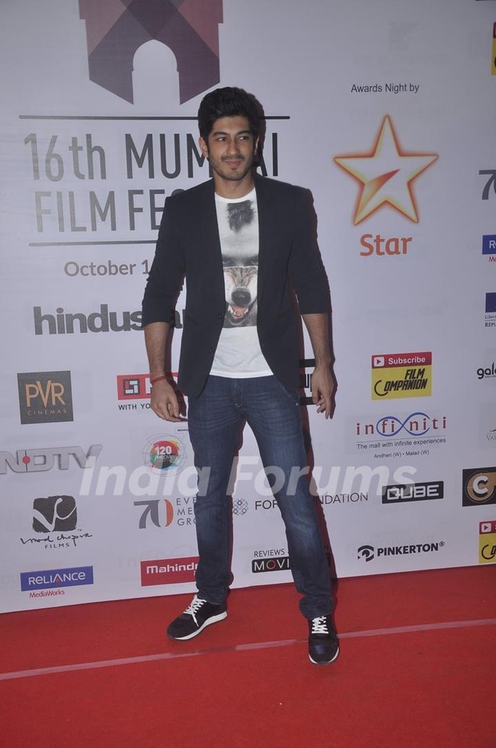 Mohit Marwah poses for the media at the Closing Ceremony of 16th MAMI Film Festival