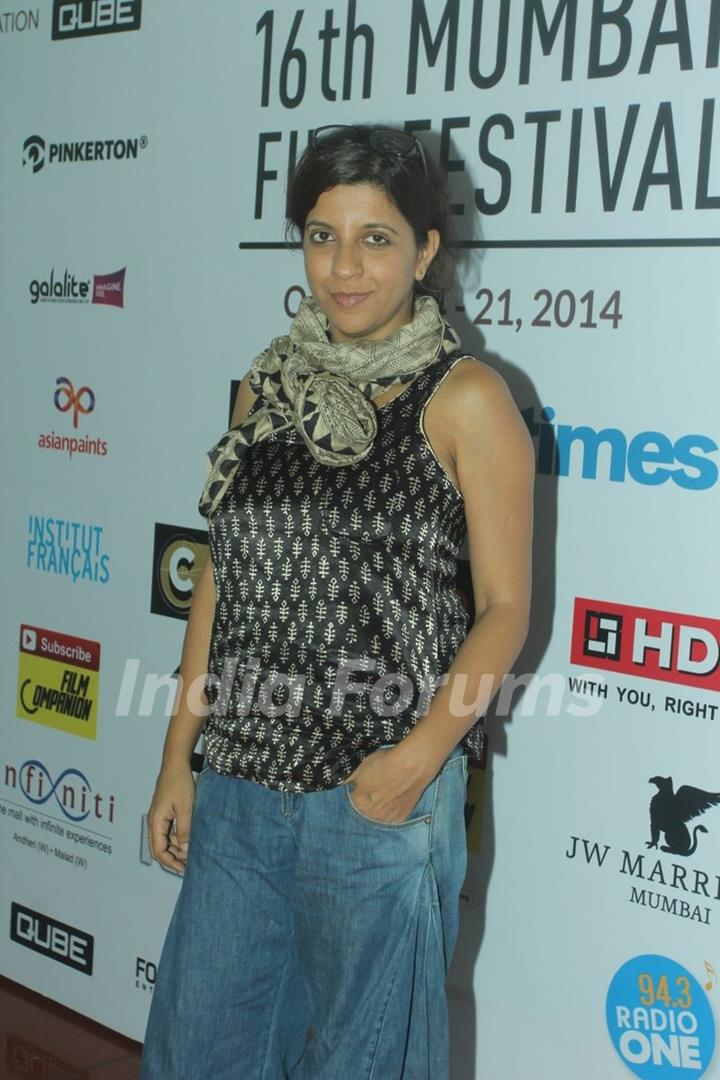 Zoya Akhtar poses for the media at the Closing Ceremony of 16th MAMI Film Festival