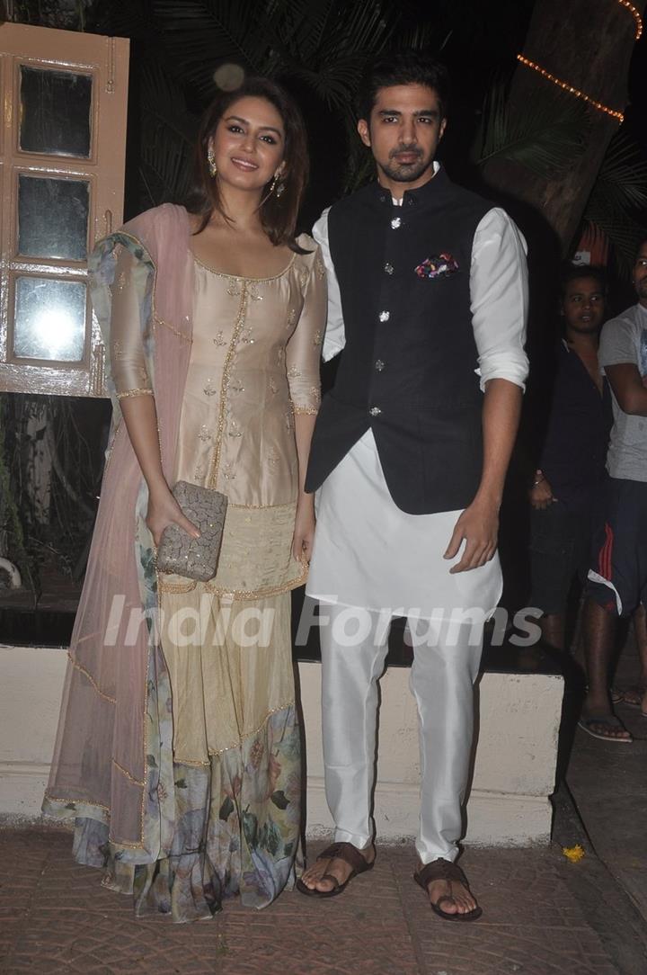 Huma Qureshi and Saqib Salim at Ekta Kapoor's Diwali Party