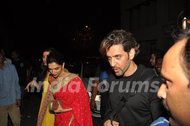 Hrithik Roshan was snapped at Aamir Khan's Diwali Bash