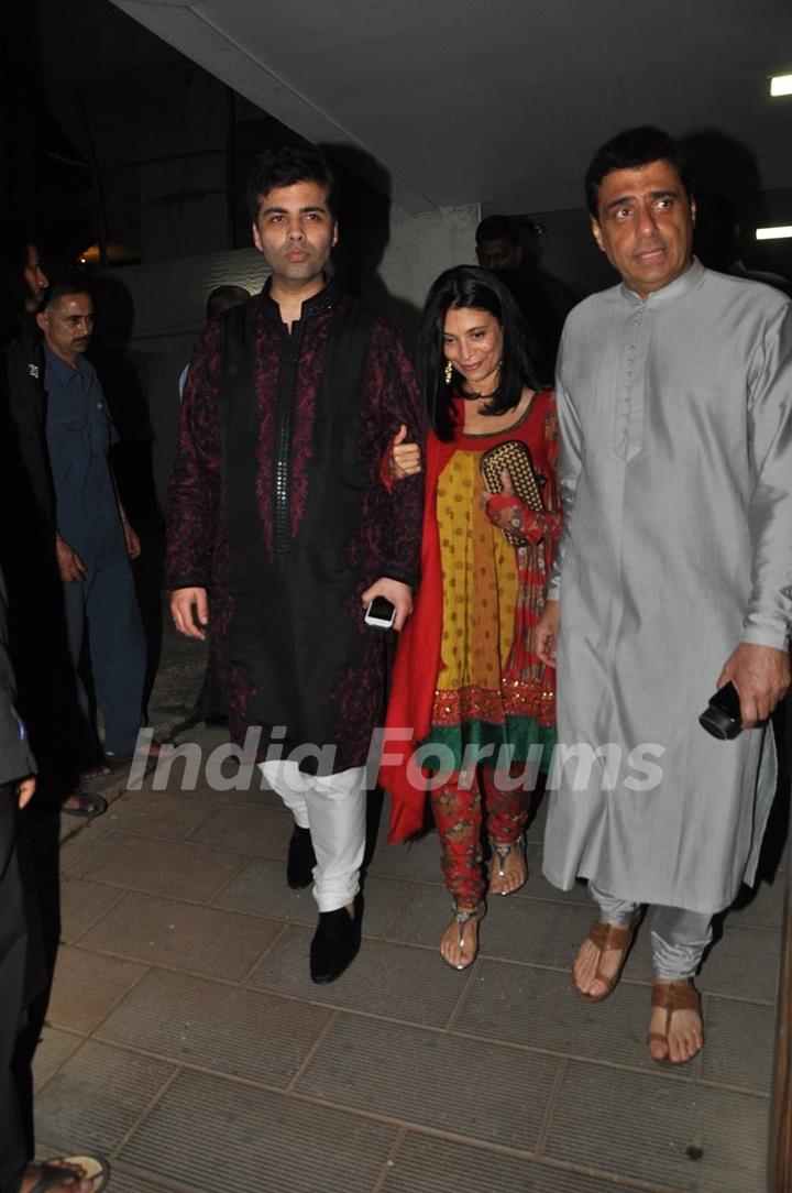 Karan Johar was snapped at Aamir Khan's Diwali Bash