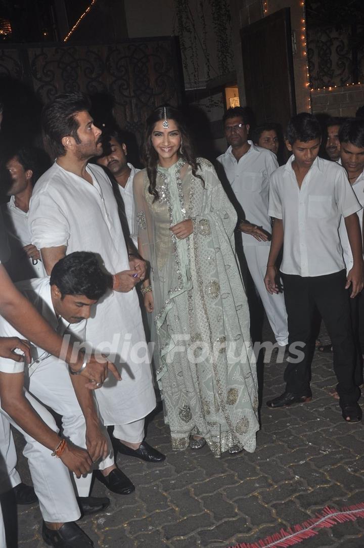 Anil Kapoor and Sonam Kapoor Celebrate Diwali