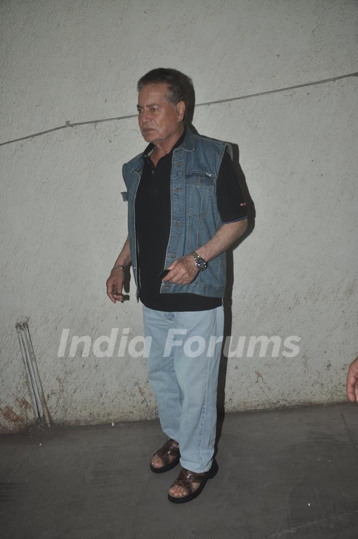 Salim Khan was snapped at a Screening at Light box