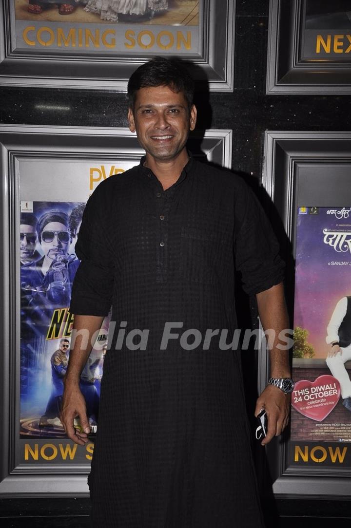 Sameer Dharmadhikari was seen at Special Screening of Pyar Vali Love Story