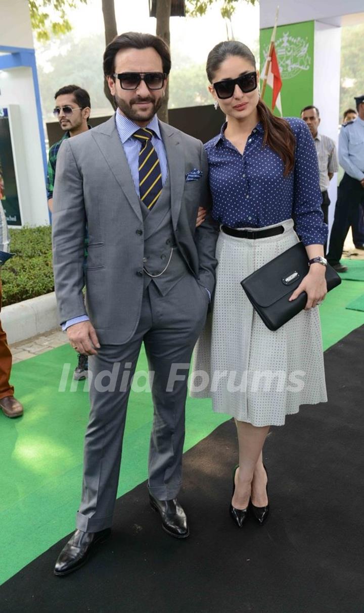 Saif Ali Khan and Kareena Kapoor was at the Bhopal Pataudi Polo Cup 2014