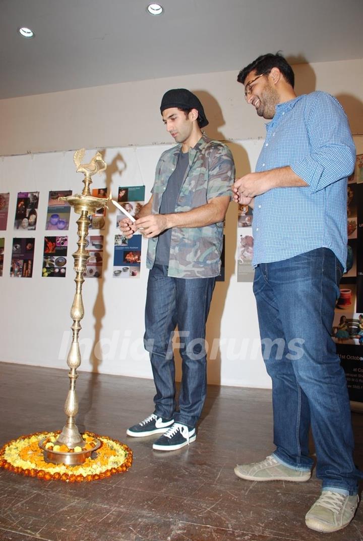 Aditya Roy Kapur lights the lamp at the inauguration of Cerafest