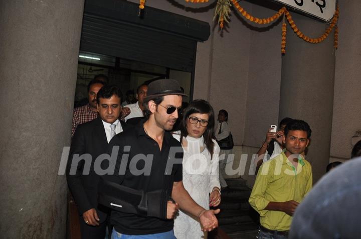 Hrithik Roshan snapped coming out from Bandra Court