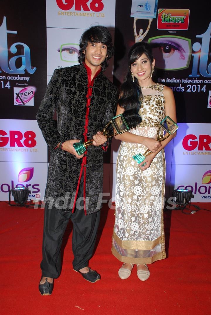 Shantanu Maheshwari & Vrushika Mehta were at the ITA Awards 2014