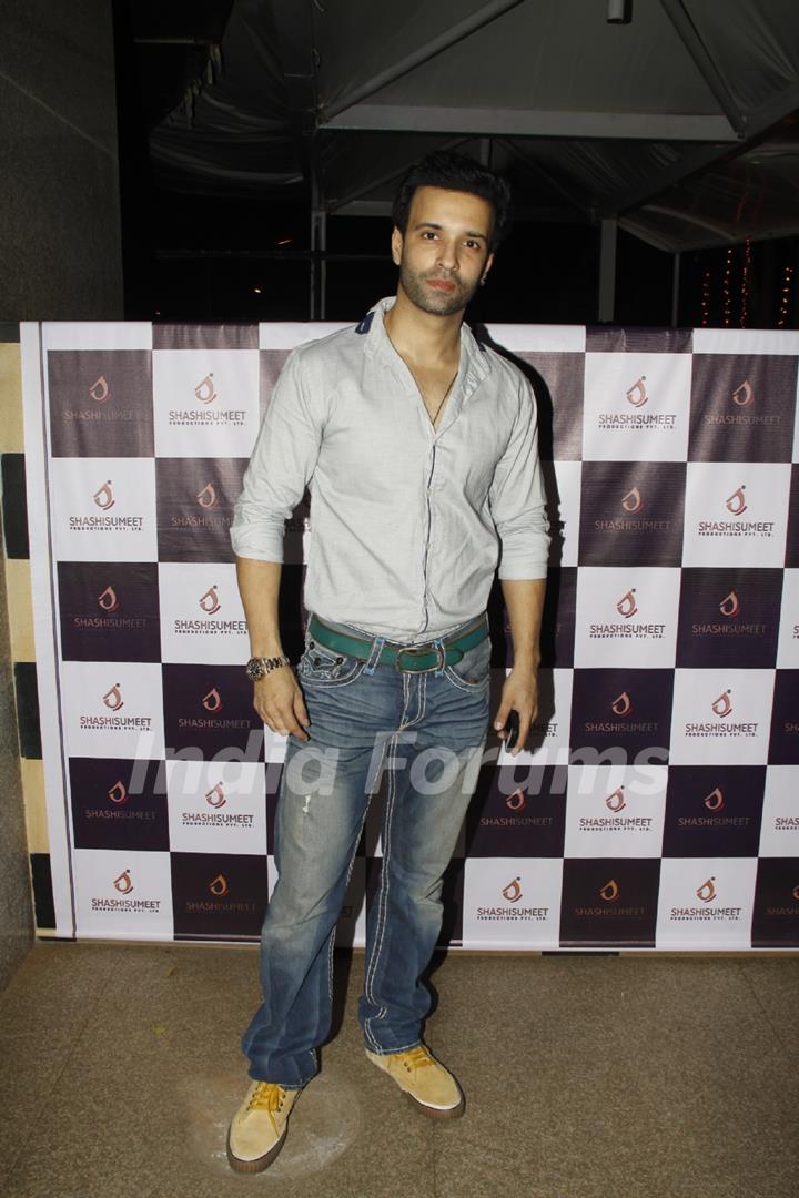 Aamir Ali poses for the media at Shashi Sumeet Production Bash