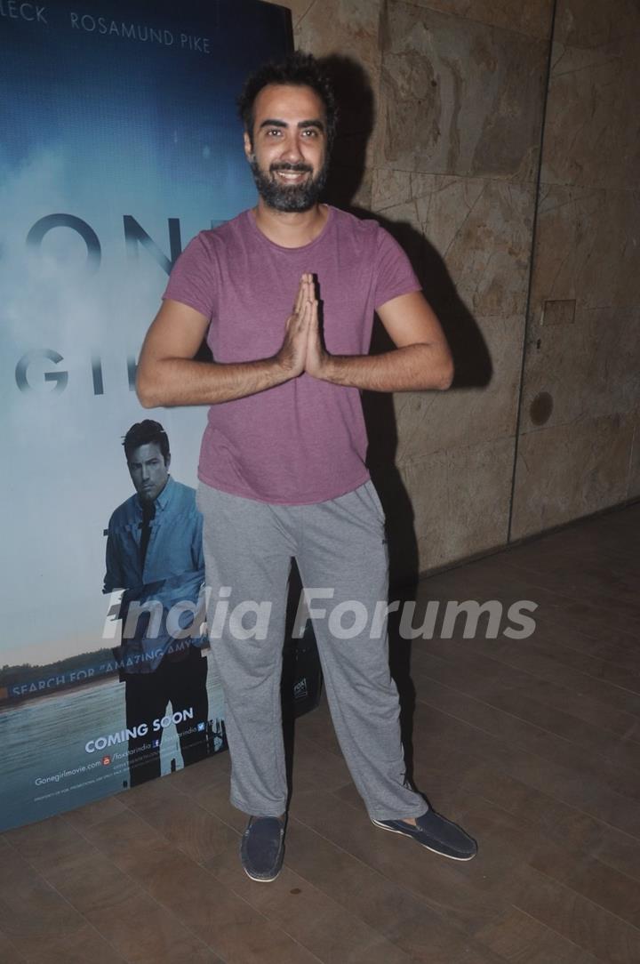 Ranvir Shorey poses for the media at the Screening of Gone Girl