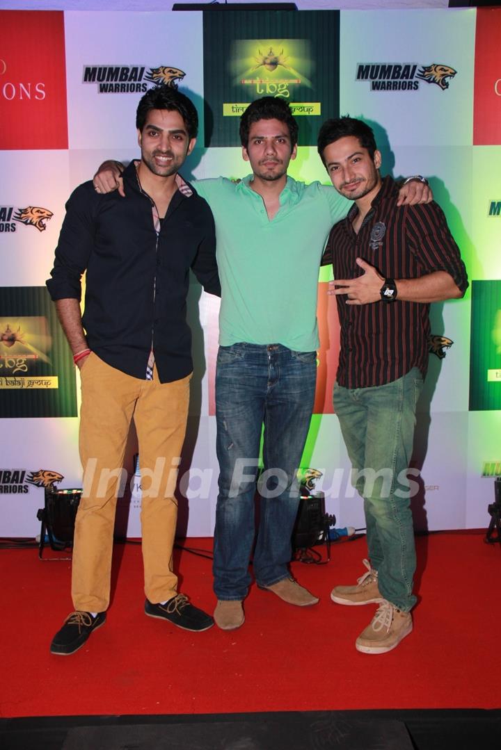 Adhvik Mahajan, Vipul Gupta and Kunal Pant at the Launch of BCL Team Mumbai Warriors