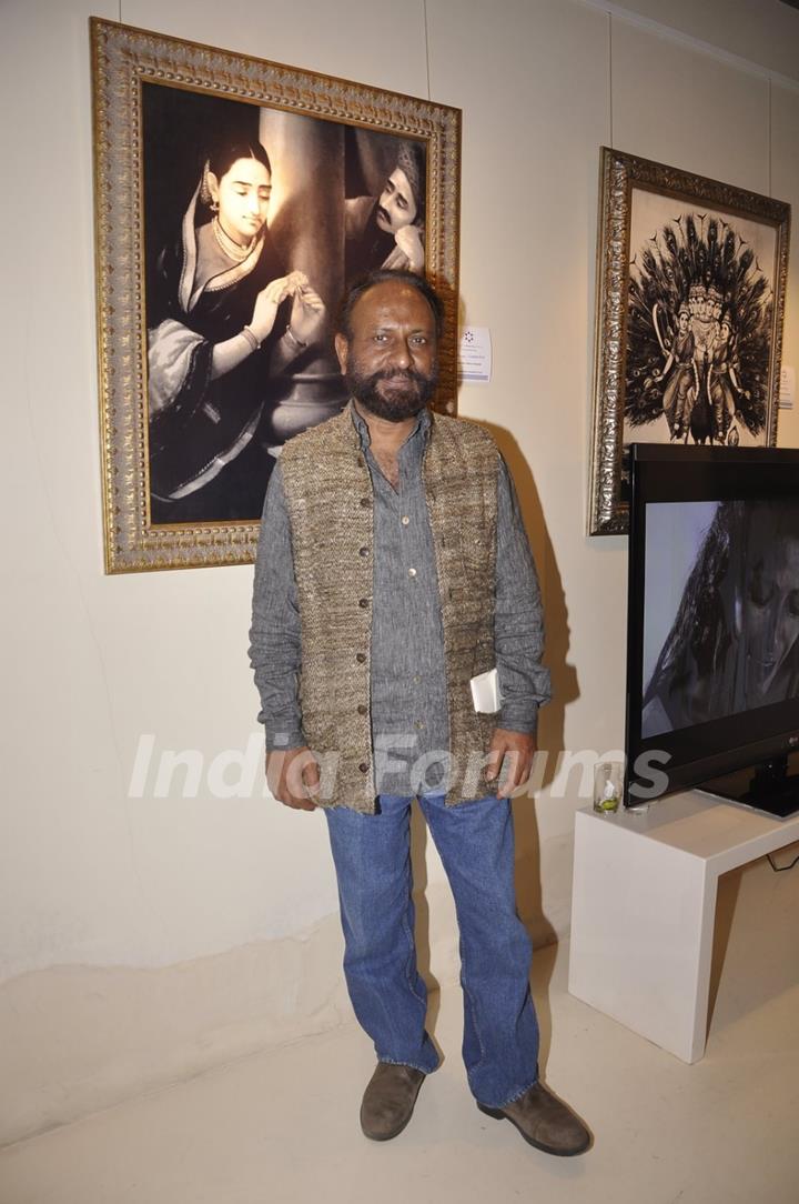 Ketan Mehta poses for the media at the Inauguration of Raja Ravi Verma's Collection of Life and Work