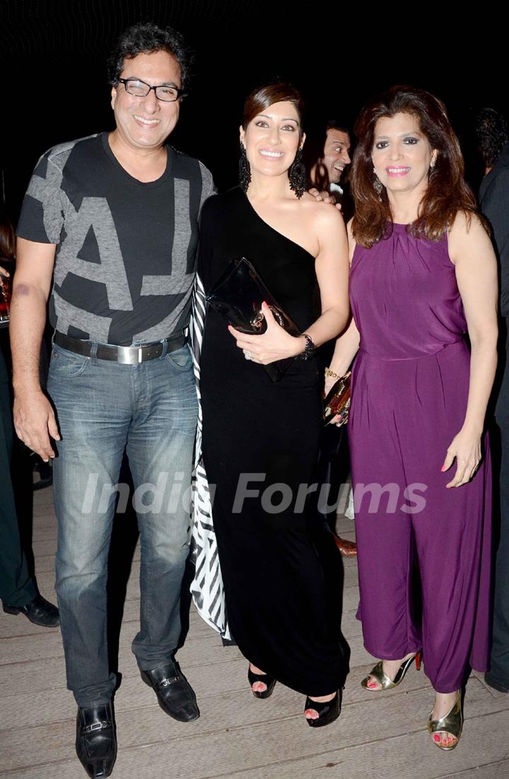 Maheka Mirpuri poses with Talat and Bina Aziz at her Birthday Party