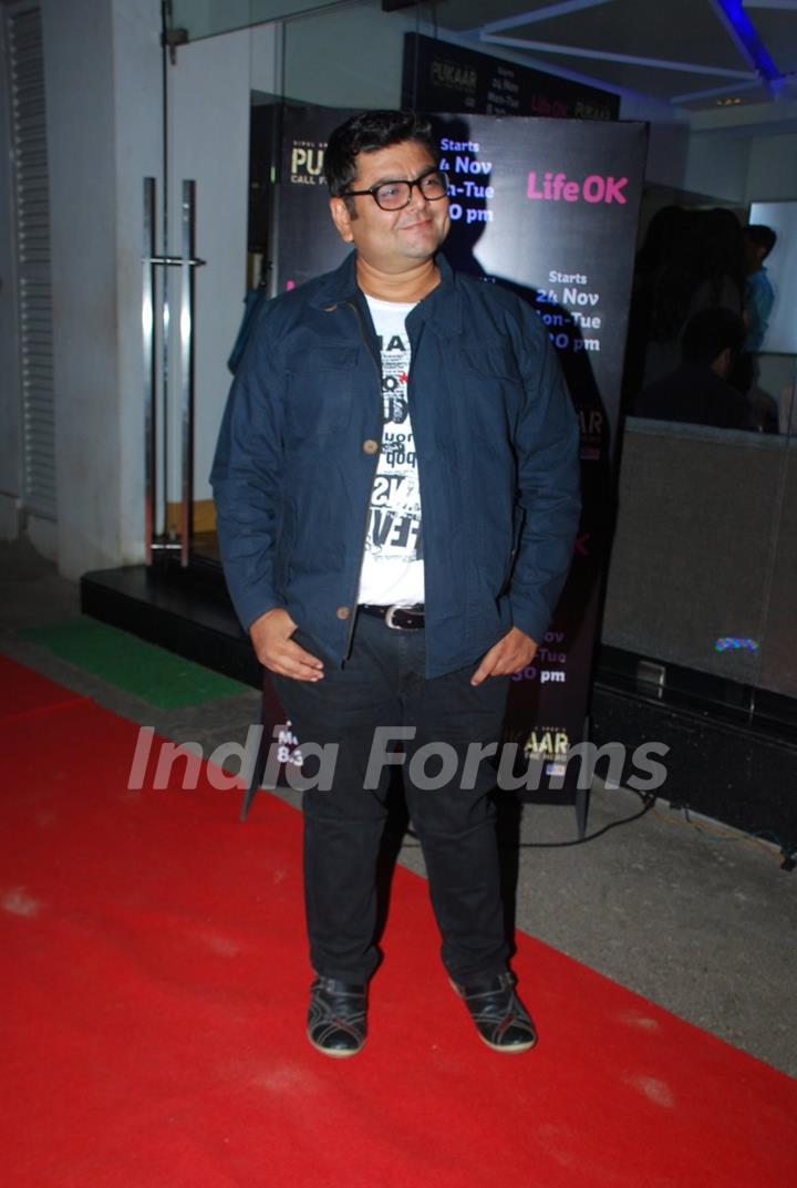 Deven Bhojani poses for the media at the Launch of Pukaar - Call For The Hero