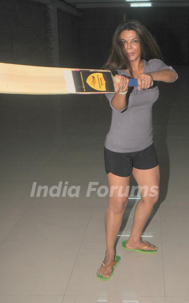 Rakhi Sawant was at the BCL Team Rowdy Banglore's Practice Sessions