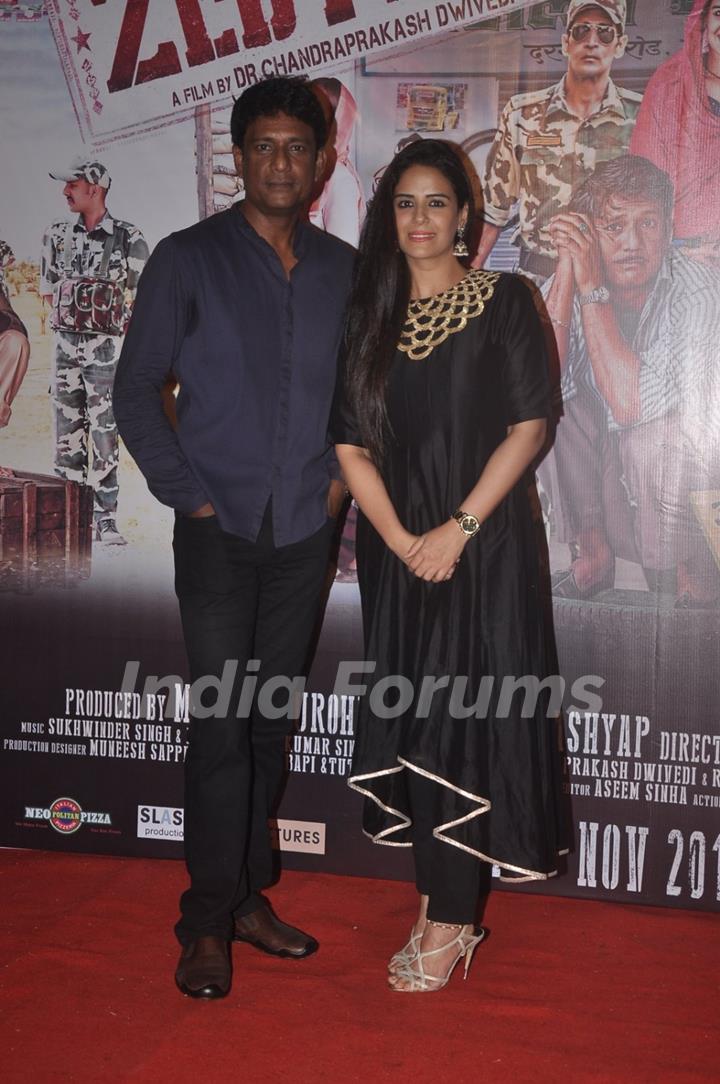 Mona Jaswir Singh and Adil Hussain pose for the media at the Launch of the Film Zed Plus