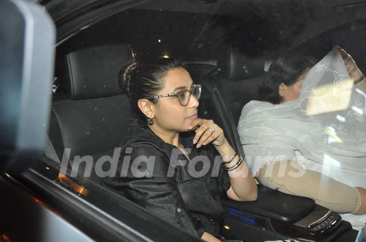 Rani Mukherjee was snapped outside Ravi Chopra's house