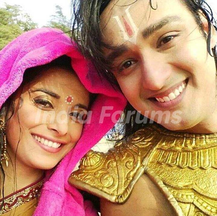 Saurabh Raaj Jain with co-star Pooja Sharma